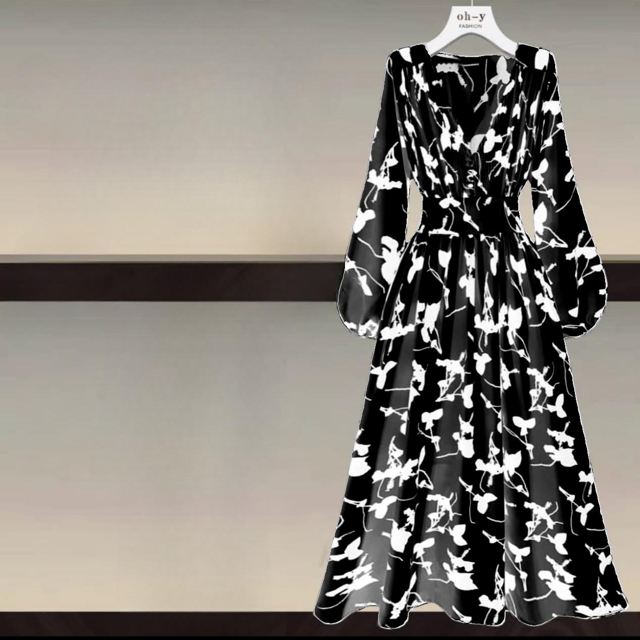 Chrome print dress