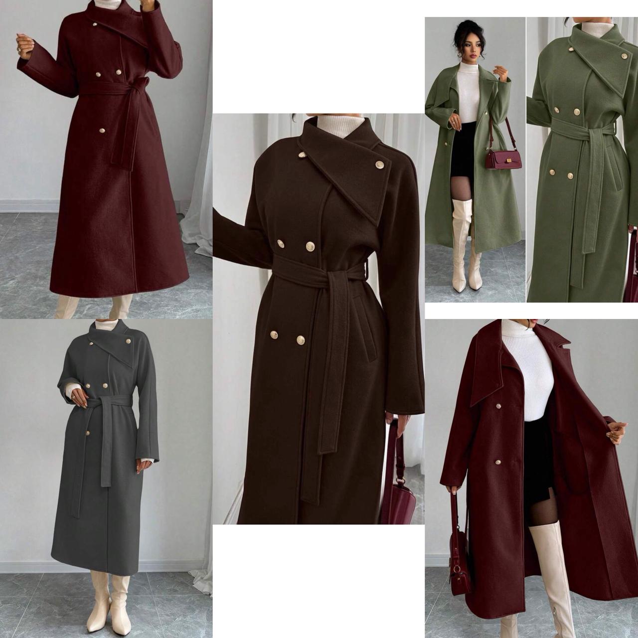 long trench coat with buttons