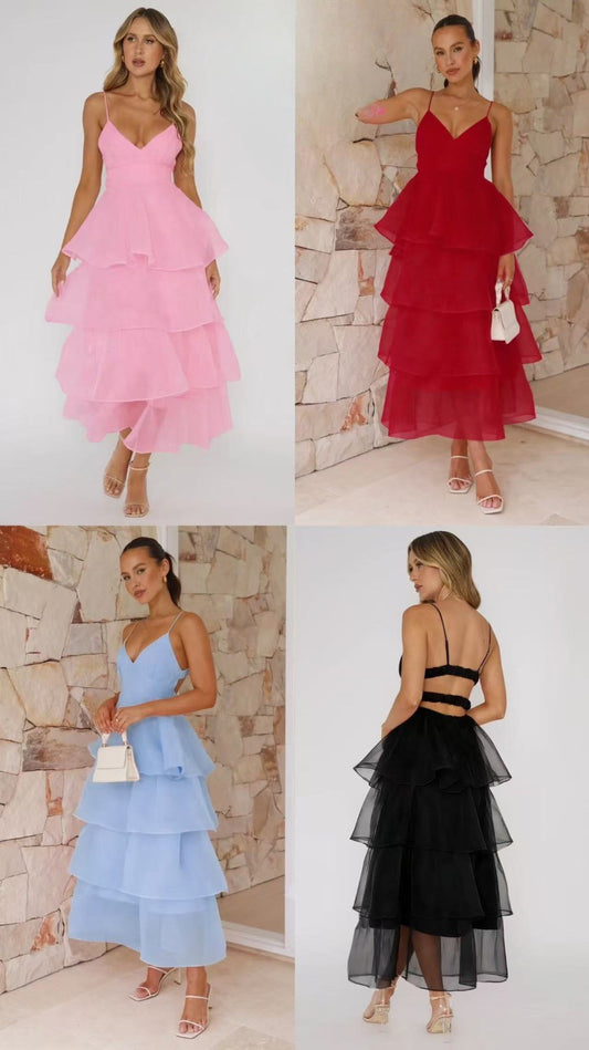 flare layered dress