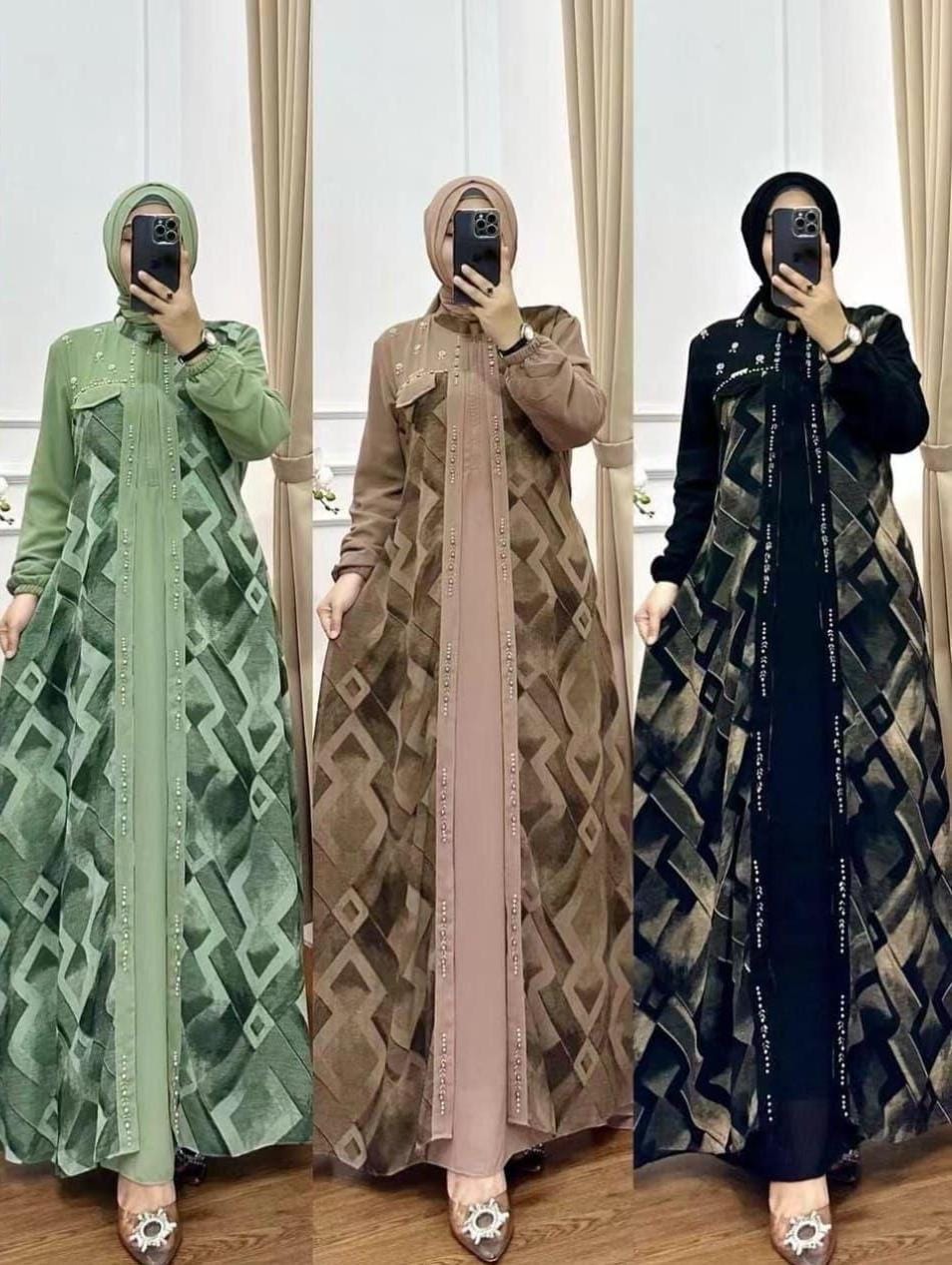 long sleeves open dress