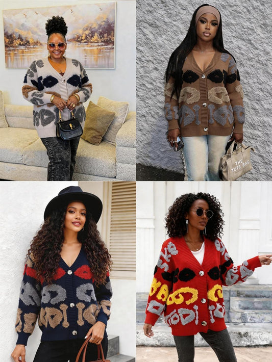 knitted style cadigan jersey