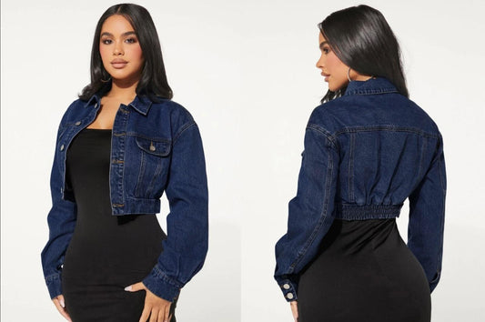 CROP DENIM JACKET