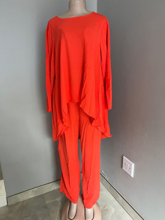 Orange linen set