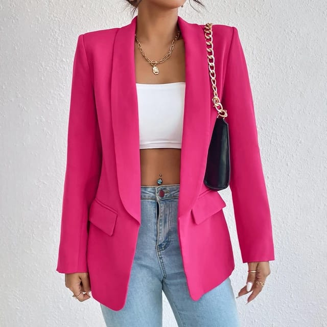 turndown collar blazer