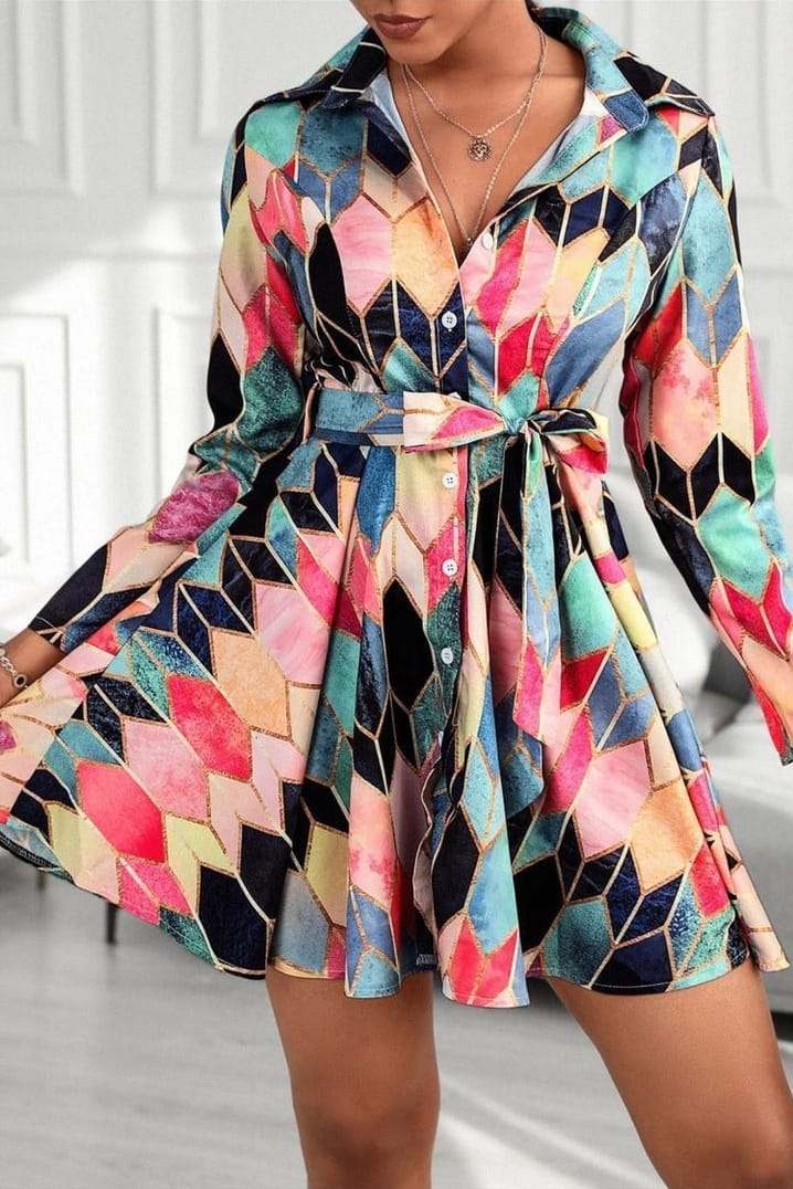 Multi colour midi dress