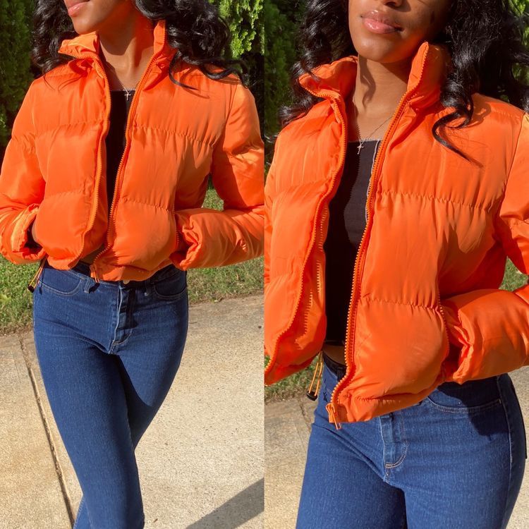 Orange Bomber jacket