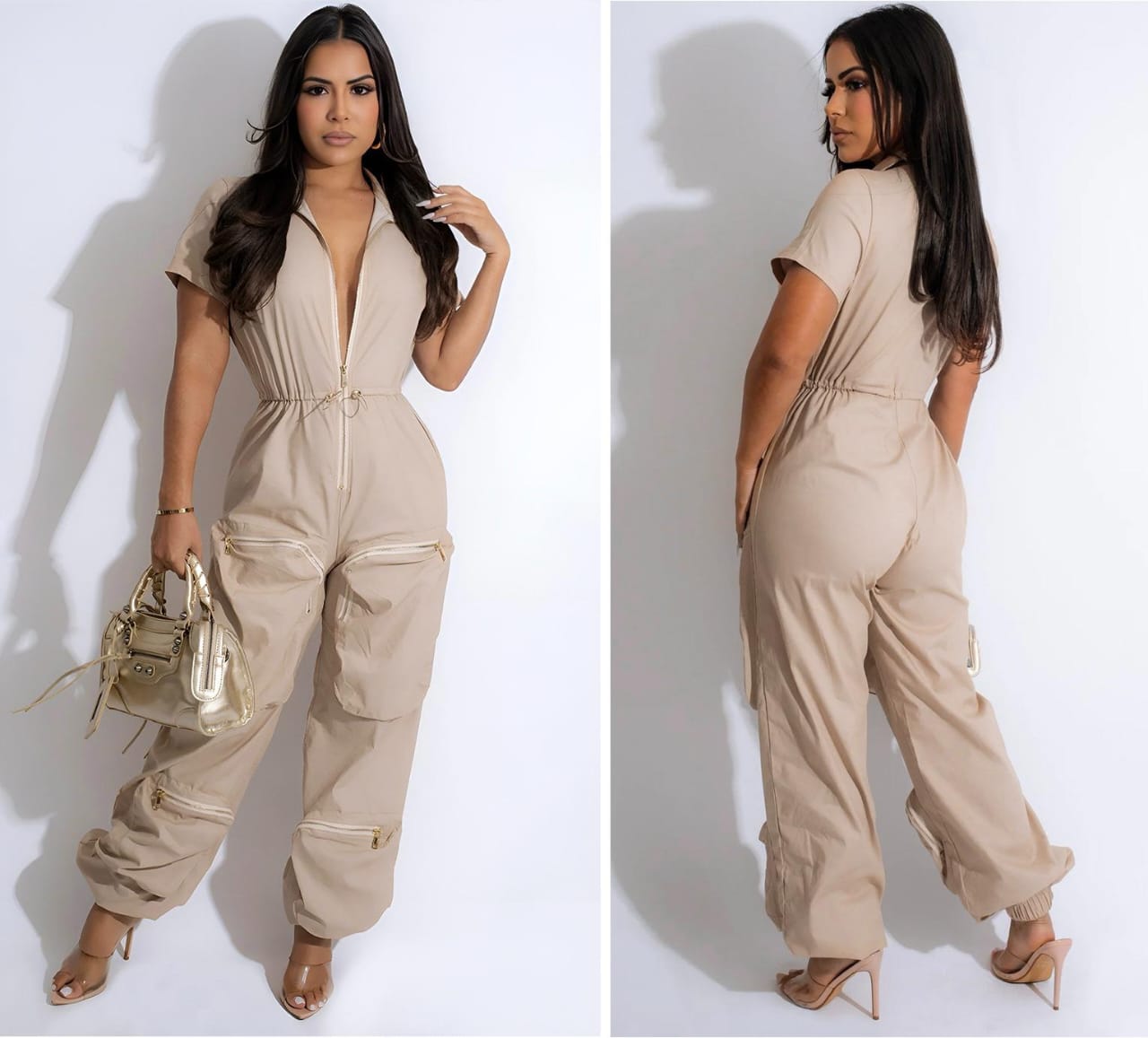 Zip up jumpsuit