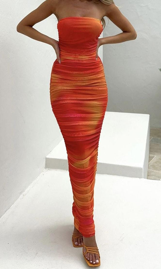 Boob tube bodycon dress