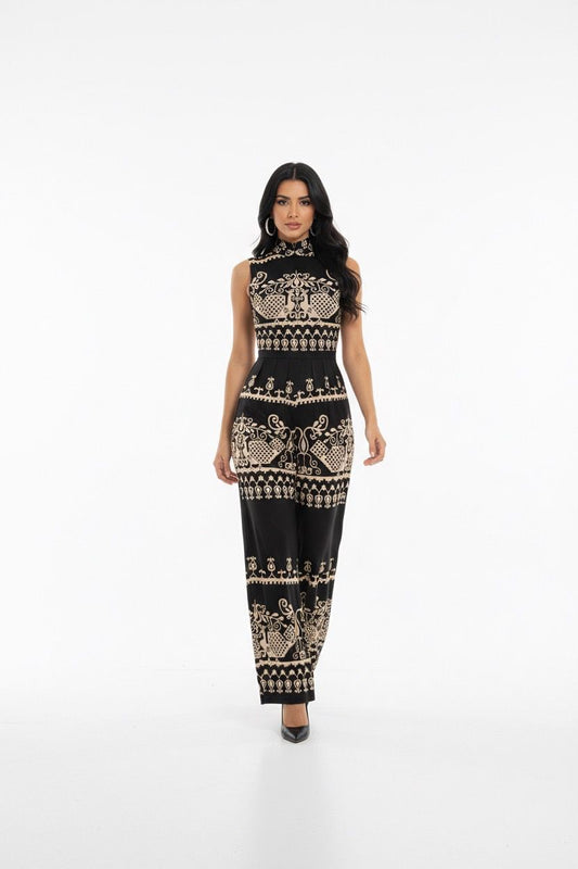 Black Mosaic Jumpsuit