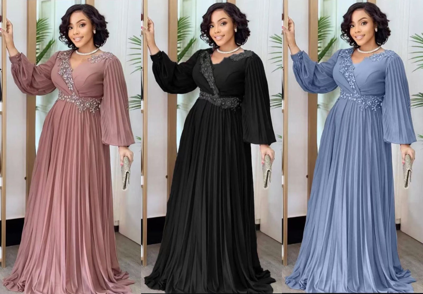 flowy long sleeves dress