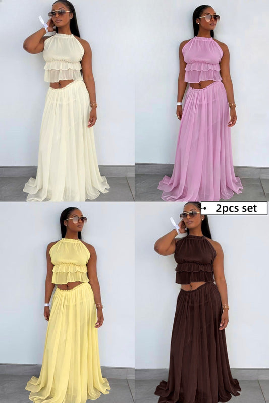 Light material flare two piece set