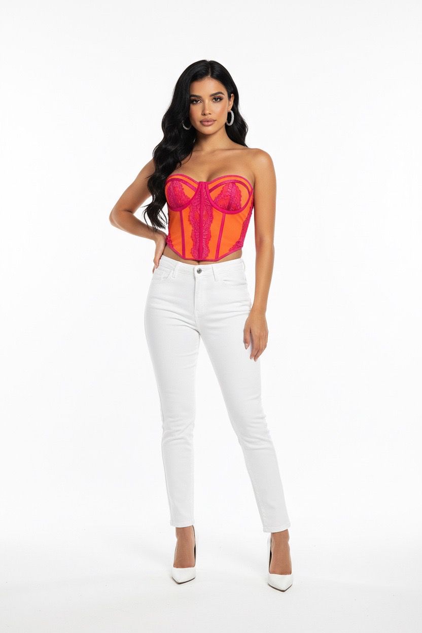 Sleeveless Stunning Baroque Lace Corset Tube Top – ClothingCo
