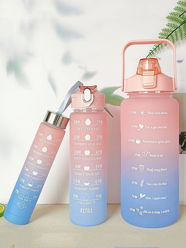 Color Shade 3pc water bottles