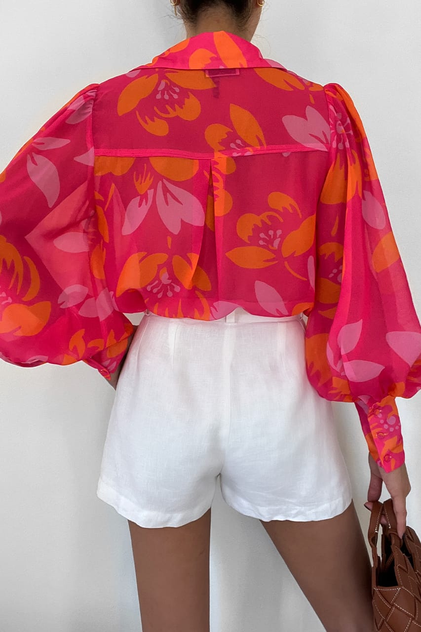 chiffon floral blouse