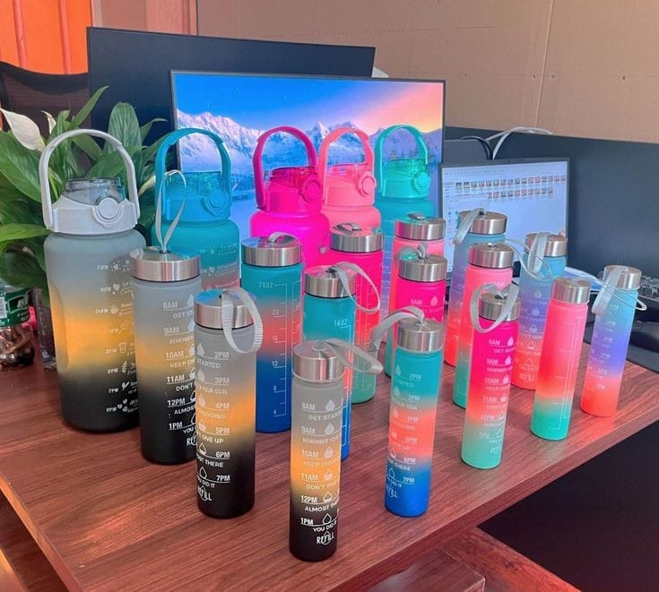 Color Shade 3pc water bottles