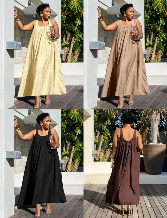Sleeveless flare dress
