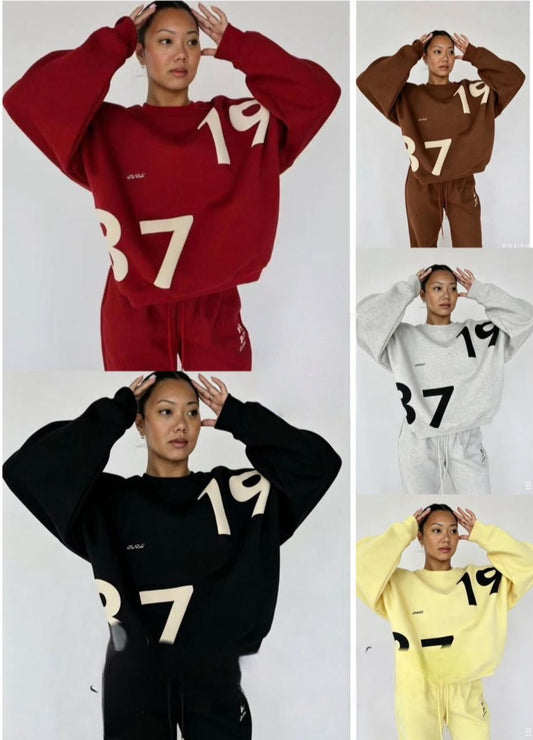 warm tracksuit with printed number