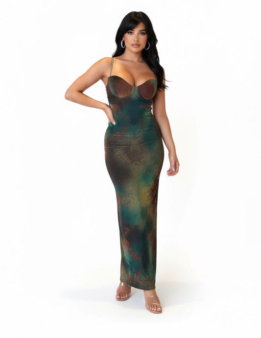 open front bodycon dress
