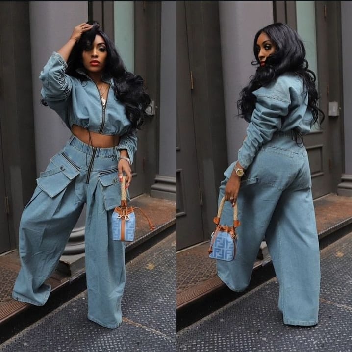 Denim two piece