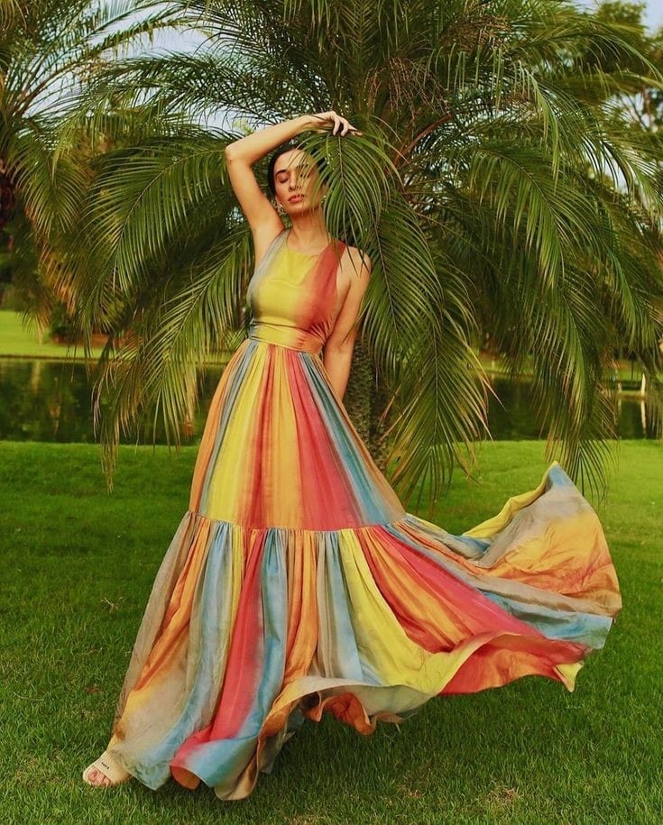 Multi color maxi dress