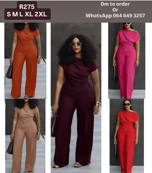 two piece set with flowy pants