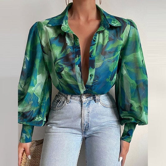 Green Ombre Blouse