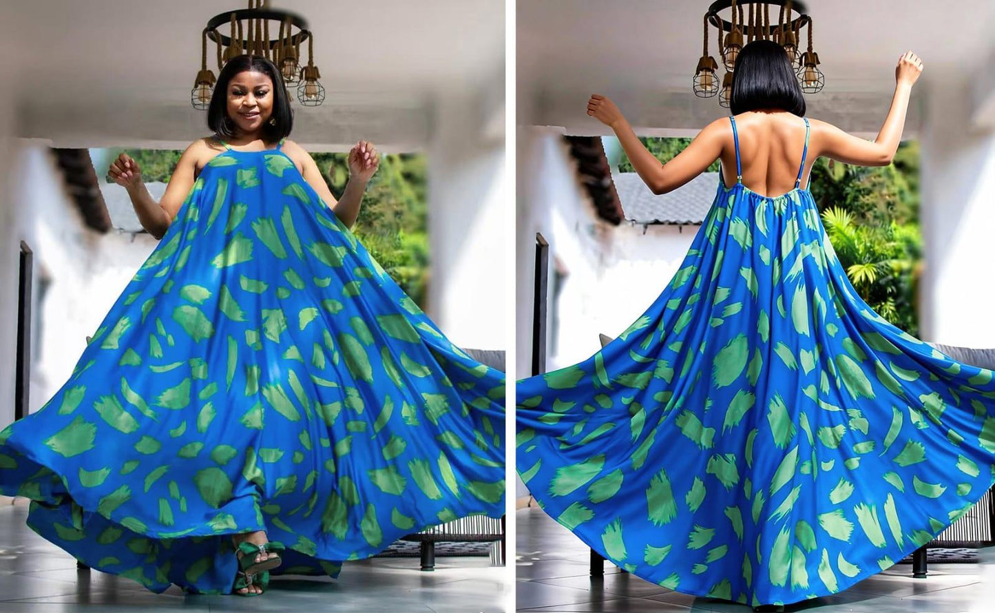 BLUE FLARE DRESS