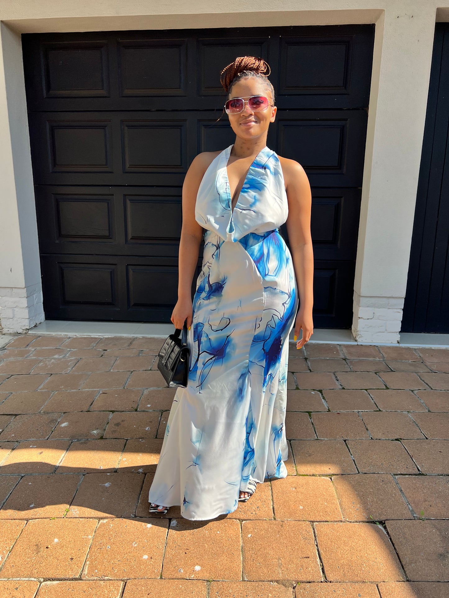 sexy satin backless dress