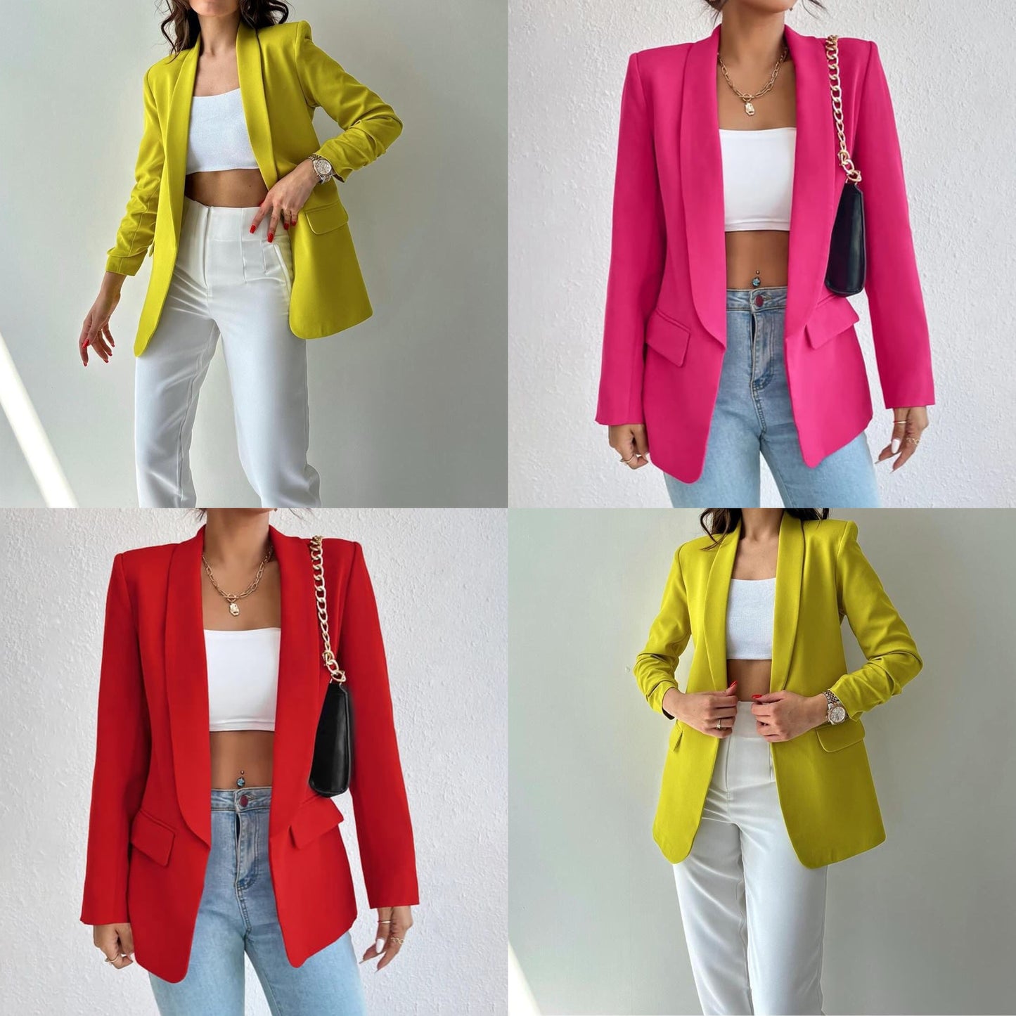 turndown collar blazer