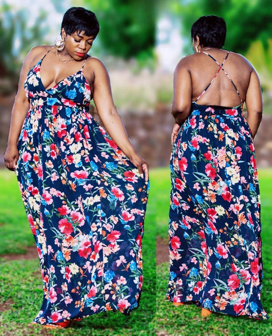 Floral strap dress
