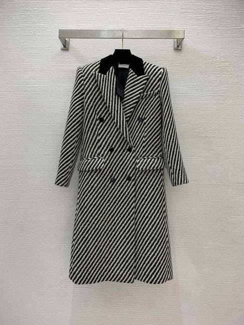 Double button parallel line coats