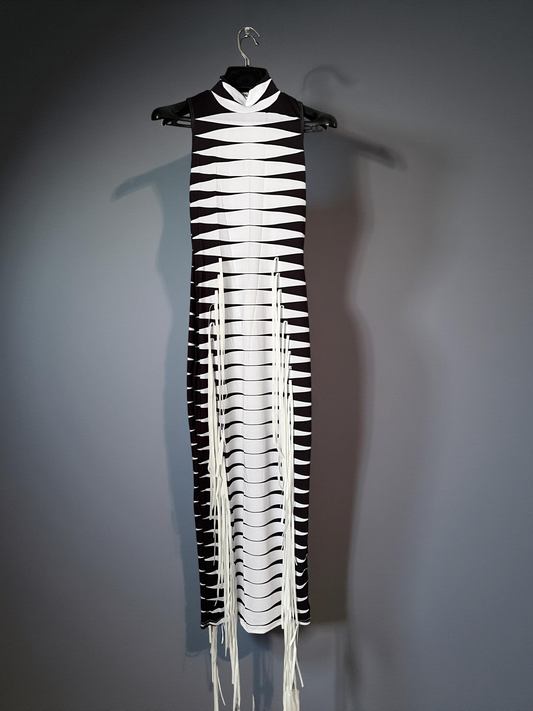 monochrome dress