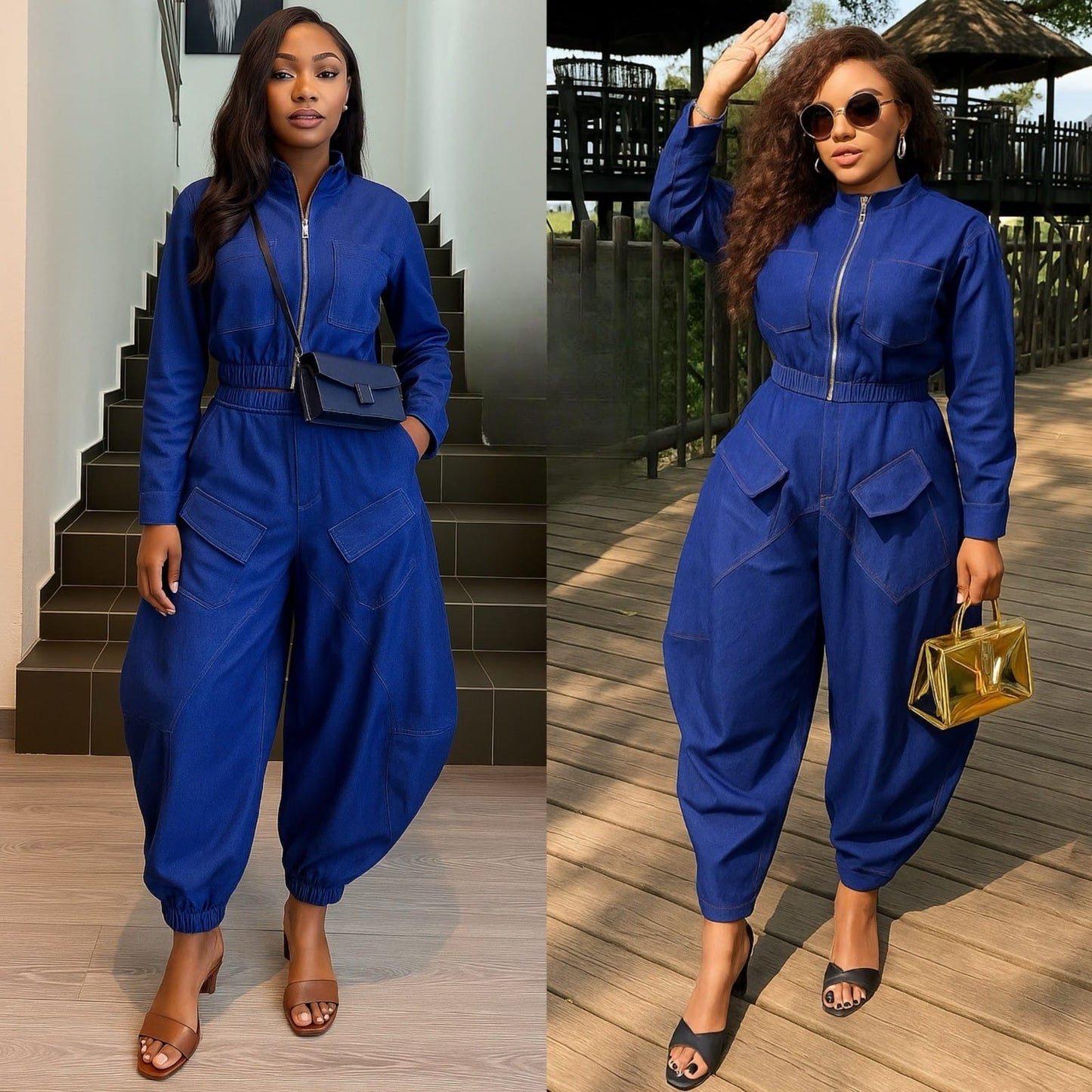 denim inspo two piece set