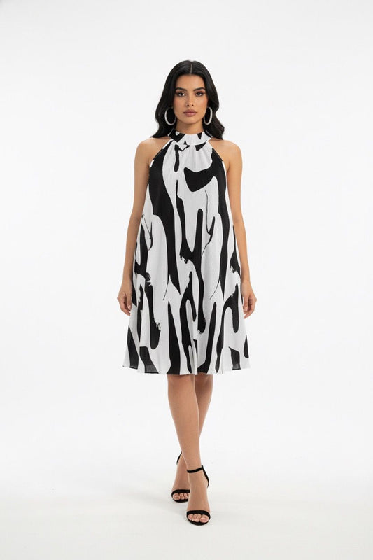 Halter neck midi dress