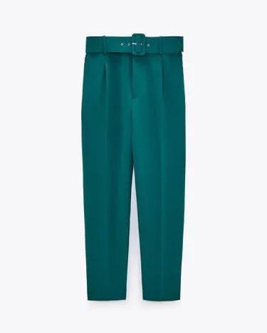 Belted formal pants