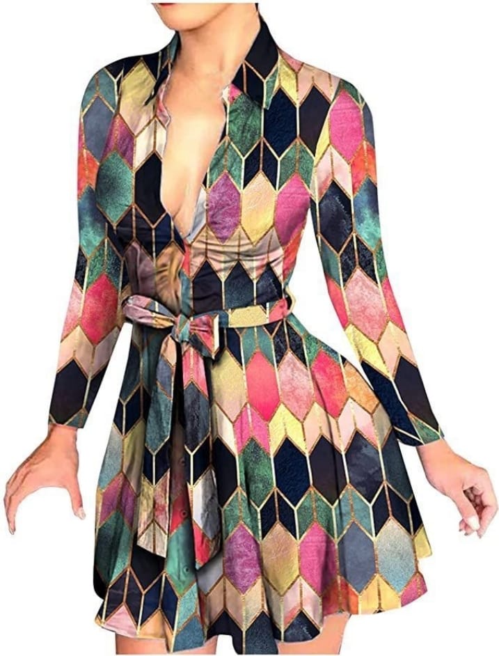 Multi colour midi dress