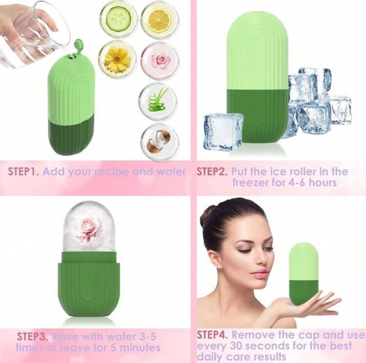 Ice facial roller