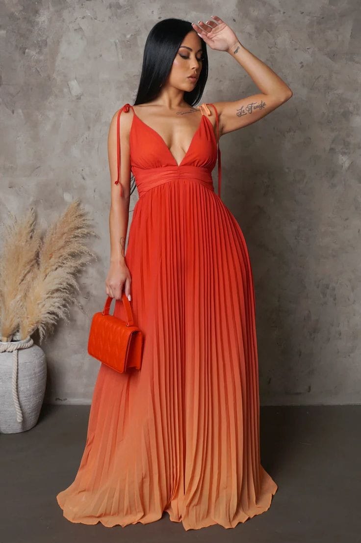 Pale Orange shade dress