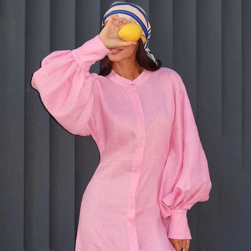 Long sleeves shirt dress