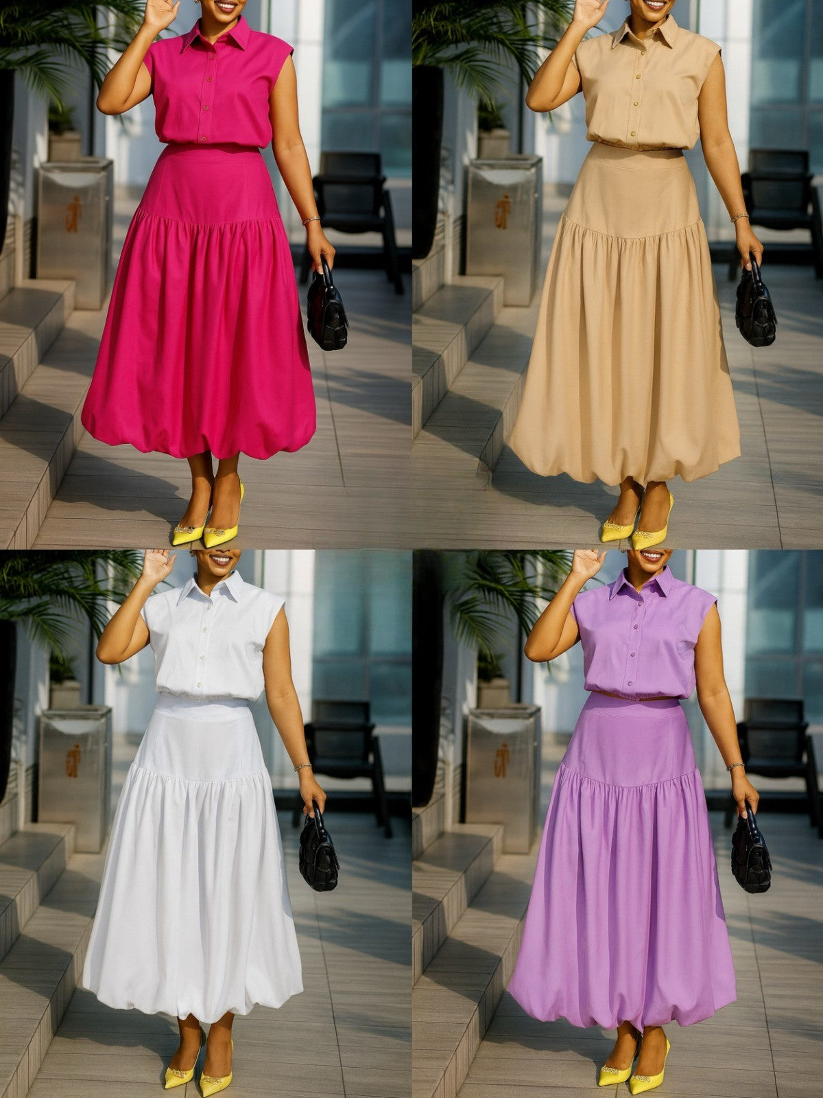 Umbrella skirt and top set