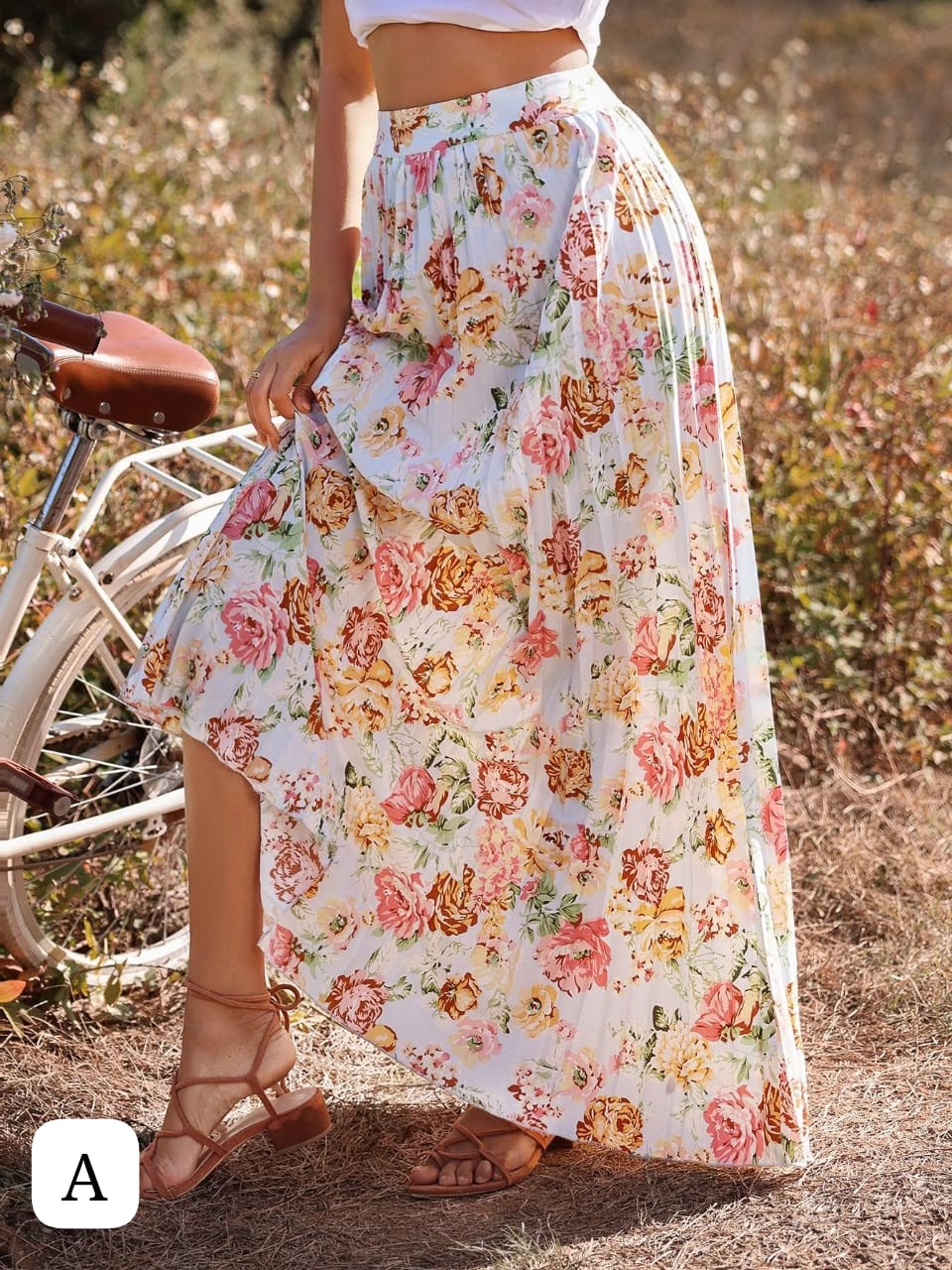 Floral full length skirt