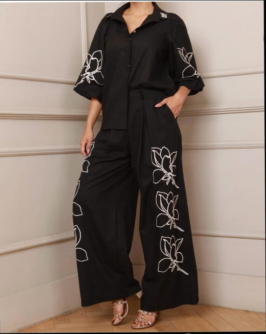 cotton flower style two piece