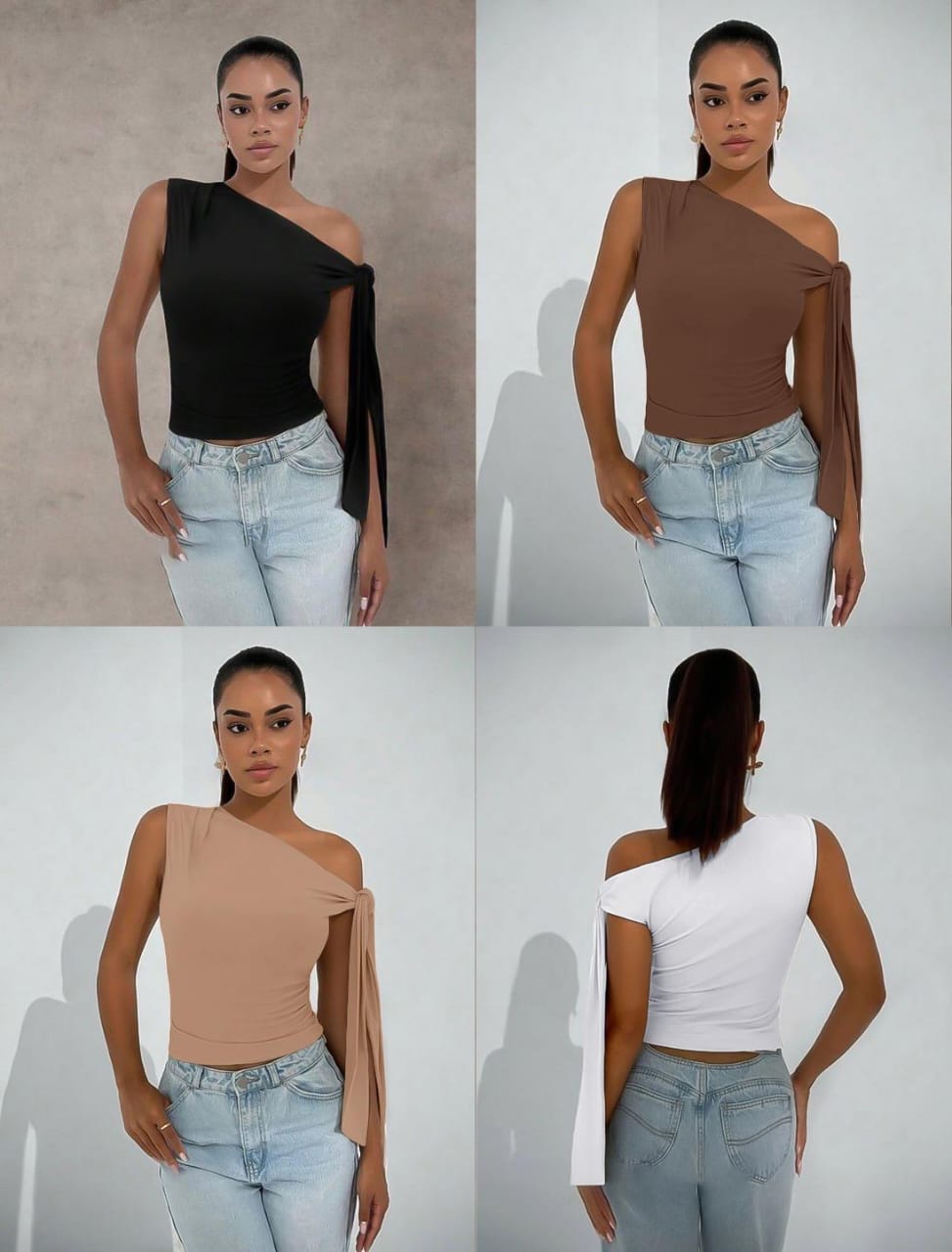 stylish top one shoulder off style