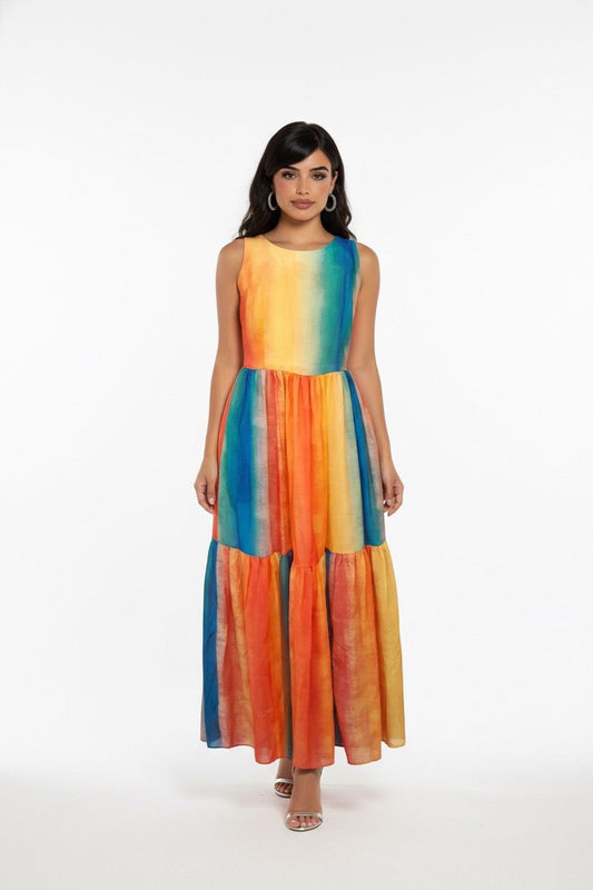 Multi color maxi dress