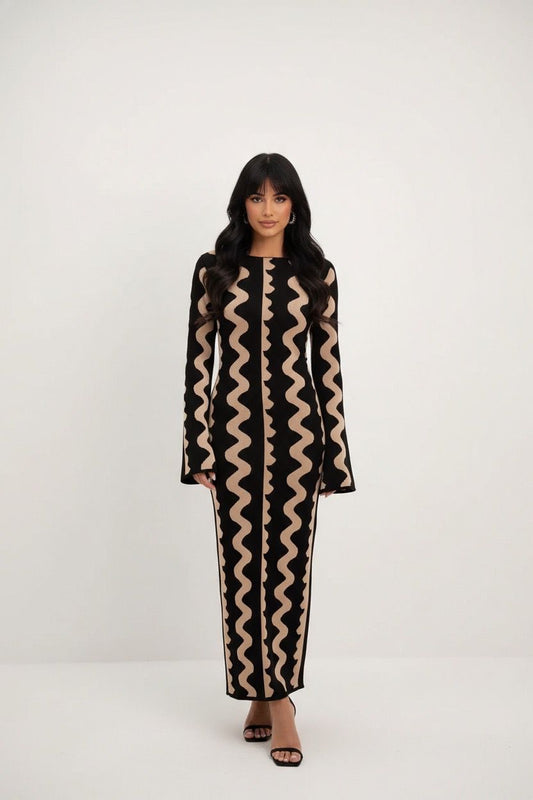 long sleeve maxi dress