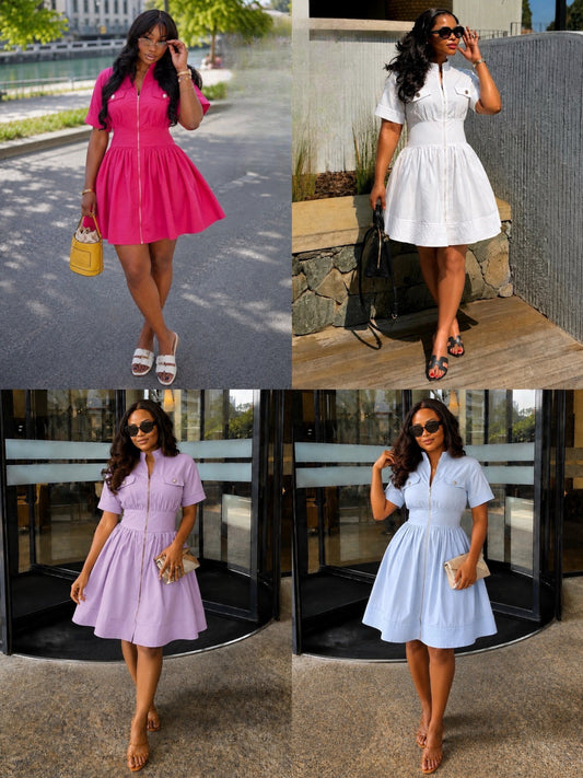 Short button dress