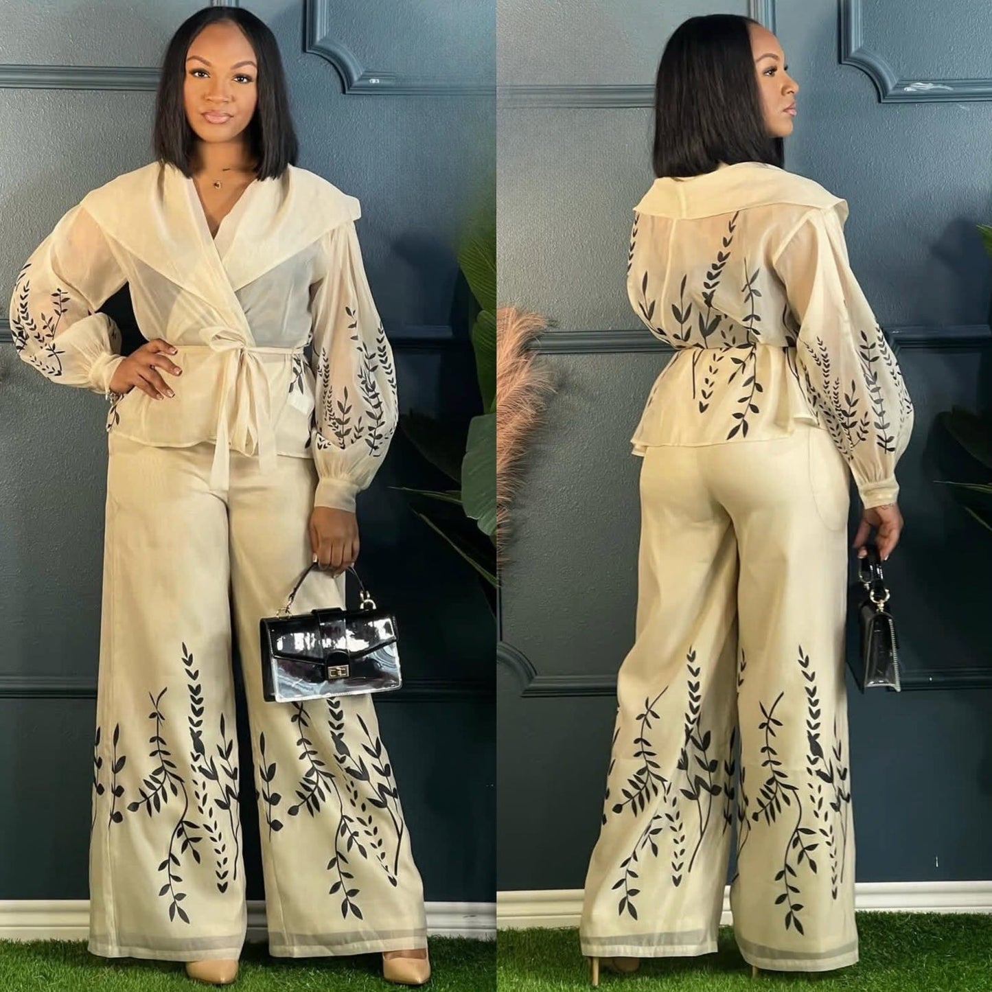 silhouete light material two piece