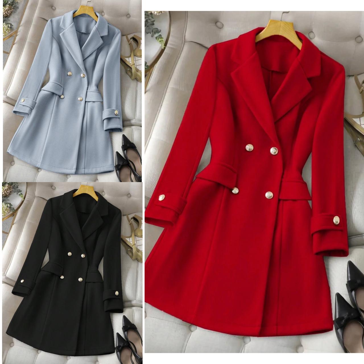 button coat with style pocket