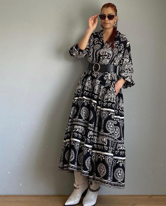 Mosaic printed dress