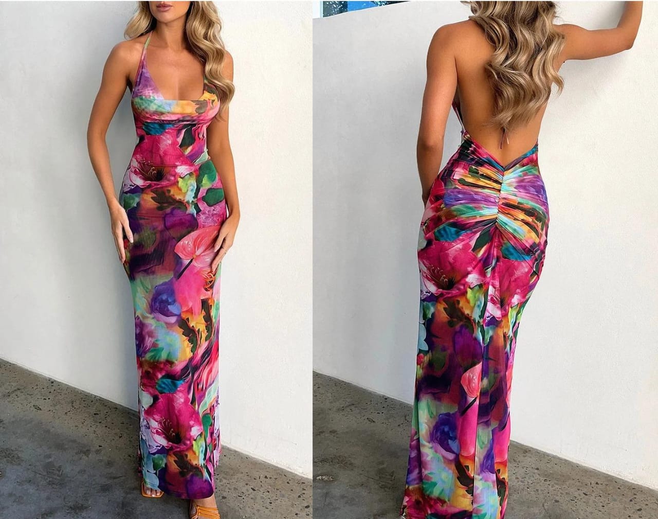 Open back  Maxi summer dress